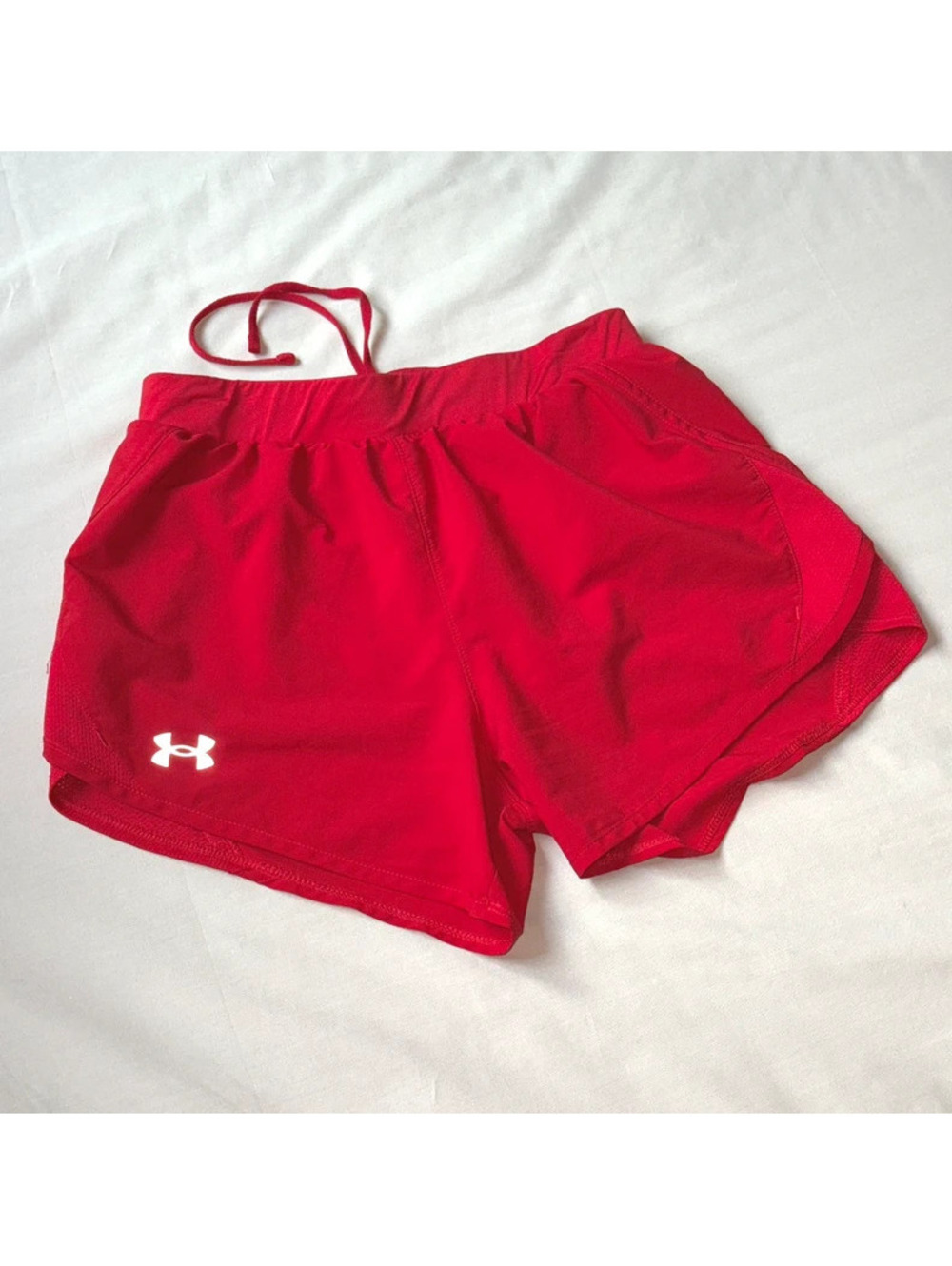 Under Armour Women’s Red HeatGear Running Shorts XS Built-In Brief